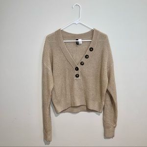 2/$14 H&M Crop Top V-Neck Sweater Sz S